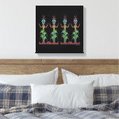 Blauwe Maïs Mensen Canvas Afdruk (Insitu (Slaapkamer))