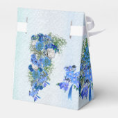 Blauwe Maïsbloemen & Witte Rozen Boeket Bedankdoosjes (Achterkant)