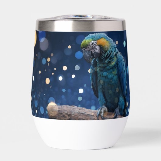Blauwe Majesteit: de blauwe ara op dromerige blauw (Voorkant)