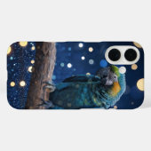 Blauwe Majesteit: de blauwe ara op dromerige blauw Case-Mate iPhone Case (Achterkant (horizontaal))