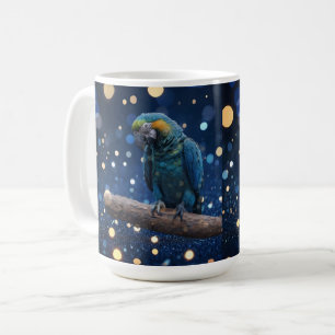 Blauwe Majesteit: de blauwe ara op dromerige blauw Koffiemok