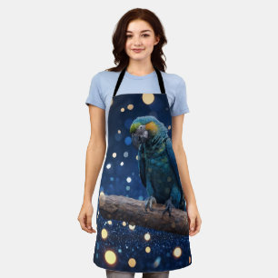 Blauwe Majesteit: de blauwe ara op dromerige blauw Schort