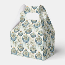 Blauwe Majesteit Elegant Blauw Goud Kerstmispracht Bedankdoosjes