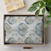 Blauwe Majesteit Elegant Blauw Goud Kerstmispracht Tissuepapier (Geschenk)