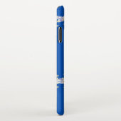 Blauwe majesteit elegante bloementelefoon Case iPhone Hoesje (Rechterkant)