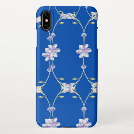Blauwe majesteit elegante bloementelefoon Case iPhone XS Max Hoesje