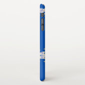 Blauwe majesteit elegante bloementelefoon Case iPhone Hoesje (Linkerkant)