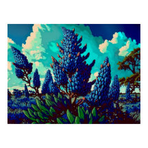 Blauwe Majesteit: Texas Bluebonnet Poster Print