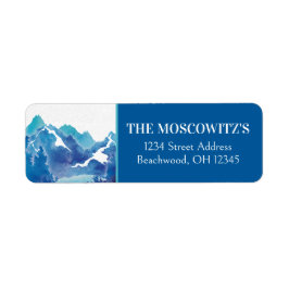 Blauwe Majestic Mountain Bar Mitzvah Adres Etiket