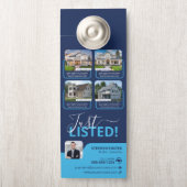 Blauwe makelaar in onroerend goed eigenschappen Ve Deurhanger (Op knop)