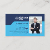 Blauwe makelaar in onroerend goed eigenschappen Ve Visitekaartje (Voorkant)