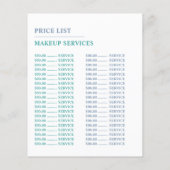 Blauwe, Makeup-artiest Adverteren Flyer (Achterkant)