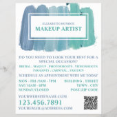 Blauwe, Makeup-artiest Adverteren Flyer (Voorkant)