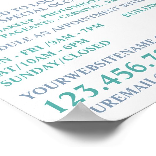 Blauwe, Makeup-artiest Adverteren Poster (Hoek)