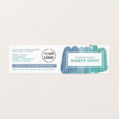 Blauwe, Makeup-artiest, Loyalty-kaart, Visitekaartje (Buitenkant ongevouwen)