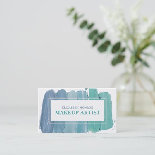 Blauwe, Makeup-artiest Visitekaartje (Staand voorkant)