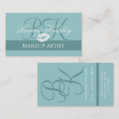 Blauwe makreel Artist Monogrammen Visitekaartje (Voorkant / Achterkant)