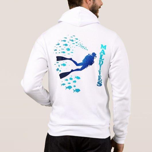 Blauwe Malediven Hoodie (Achterkant)