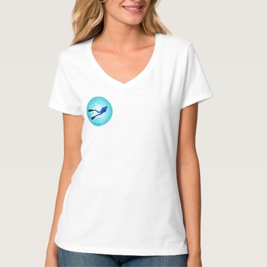Blauwe Malediven T-shirt (Voorkant)