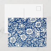 Blauwe Mallow, vintage patroon, Briefkaart (Voorkant / Achterkant)