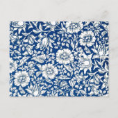 Blauwe Mallow, vintage patroon, Briefkaart (Voorkant)