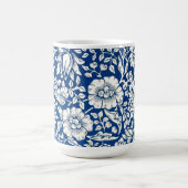 Blauwe Mallow vintage patroon mok (Center)