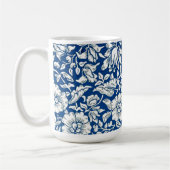 Blauwe Mallow vintage patroon mok (Links)