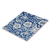 Blauwe Mallow, vintage patroon, Tegeltje (Zijkant)