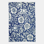 Blauwe Malve, bekend patroon, Theedoek (Verticaal)