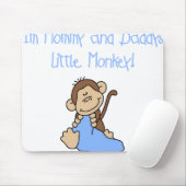 Blauwe mama en papa's aap muismat (Met muis)