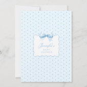 Blauwe mama of papa boog baby jongen shower spel kaart (Achterkant)