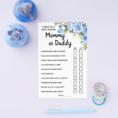 Blauwe mama of papa zei dat ze tweetalige spelkaar flyer (Enkel)