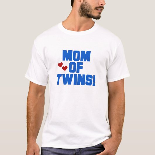 Blauwe mama van Twins T-shirt (Voorkant)
