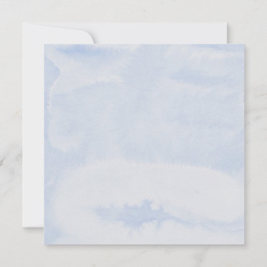 Blauwe mammie op Baby Elephant w Foliage Boy Showe Kaart (Achterkant)