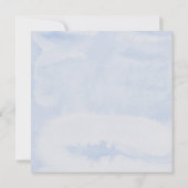 Blauwe mammie op Baby Elephant w Foliage Boy Showe Kaart (Achterkant)