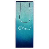  Blauwe Mandala Abstracte Cheers! Wijn Cadeautas (Voorkant)