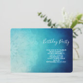 blauwe Mandala Abstracte verjaardag Kaart (Staand voorkant)