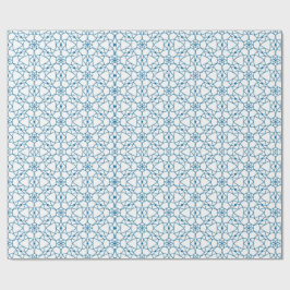 Blauwe mandala geometrie cadeaupapier