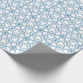 Blauwe mandala geometrie cadeaupapier (Hoek)