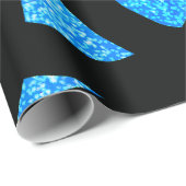 Blauwe Mandala Glitters Cadeaupapier (Rol Hoek)