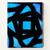 Blauwe Mandala Glitters Notitieboek (Achterkant)