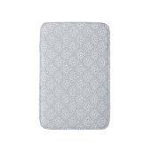 Blauwe mandala golven patroon op witte achtergrond badmat (Voorkant Verticaal)