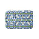 blauwe mandala harst horizontale lijnen Thunder_Co Badmat (Voorkant)