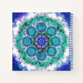 Blauwe mandala kunst notitieboek (Achterkant)