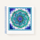 Blauwe mandala kunst notitieboek (Voorkant)