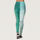 Blauwe mandala leggings (Achterkant)