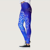 Blauwe Mandala-Leggings Leggings (Links)