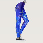 Blauwe Mandala-Leggings Leggings (Rechts)