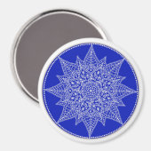 Blauwe Mandala magneet (Voorkant / Achterkant)