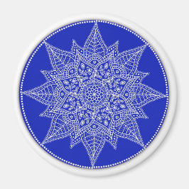 Blauwe Mandala magneet